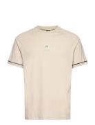 Tee Rib Ac Sport Men Sports Clothes Sport Tops Sport T-Skjorte Beige BOSS