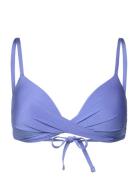 Swim Top Nicola Shiny Swimwear Bikinis Bikini Tops Wired Bikinitops Blue Lindex