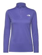 W Flex 1/4 Zip Tee Slim Sport Women Sport Clothing Sports Tops & T-shirts Sport T-Skjorte Purple The North Face