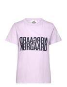 Single Organic Trenda P Tee Tops T-shirts & Tops Short-sleeved Purple Mads Nørgaard