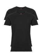 Levis Men Solid Crew 2P Tops T-Kortærmet Skjorte Black Levi's®