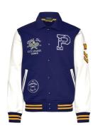 Fleece Graphic Letterman Jacket Designers Jackets Bomber Jackets Navy Polo Ralph Lauren