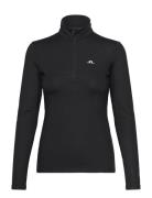 Lauryn Quarter Zip Mid Layer Sport Women Sport Clothing Sport Fleeces & Midlayers Black J. Lindeberg