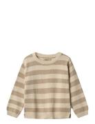 Knit Pullover Morgan Tops Sweatshirts & Hoodies Sweatshirts Beige Wheat