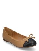 Biaceline Ballerina Toecap Faux Leather Ballerinasko Ballerinaer Brown Bianco
