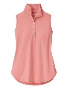 Opal Sleeveless Stretch Jersey Polo Sport Women Sport Clothing Sports Tops & T-shirts Sport Tank Tops Coral Peter Millar