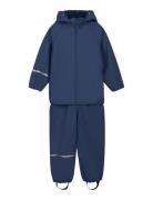 Basic Rainwear Set -Recycle Pu Outerwear Rainwear Rainwear Sets Navy CeLaVi