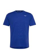 Impulse Core Tee Sport Men Sports Clothes Sport Tops Sport T-Skjorte Blue Mizuno