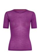 W Mer 75 Cool-Lite Featherlight Ss Crewe Sport Sport Clothing Sports Tops & T-shirts Sport T-Skjorte Purple Icebreaker