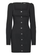 Scoup Neck Ls Mini Dress Designers Short Dress Black ROTATE Birger Christensen