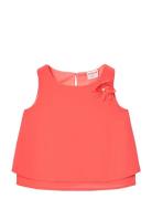 Blouse Gauze Sleevless Tops T-shirts Sleeveless Coral Boboli