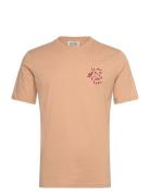 Regular Fit Left Chest Logo T-Shirt Tops T-Kortærmet Skjorte Beige Scotch & Soda