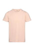 T-Shirt W. Ruffle Sleeves Tops T-Kortærmet Skjorte Pink Copenhagen Colors