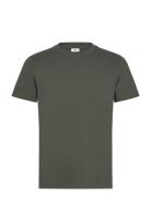 100% Cotton Slim-Fit T-Shirt Tops T-Kortærmet Skjorte Green Mango