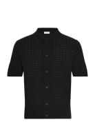Araawen Rws Designers Knitwear Short Sleeve Knitted Polos Black Tiger Of Sweden