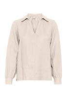 Solinaiw Blouse Tops Blouses Long-sleeved Beige InWear