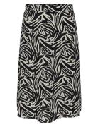 Cargraphie Long Skirt Aop Skirts Knee-length & Midi Skirts Black ONLY Carmakoma