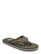 Corporate Hilfiger Beach Sandal Klipklapper Sandaler Green Tommy Hilfiger