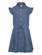 Dress Denim With Knot Dresses & Skirts Dresses Casual Dresses Sleeveless Casual Dresses Blue Lindex