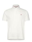 Polo Regular_Slim Red Logo Tops Knitwear Short Sleeve Knitted Polos White Replay
