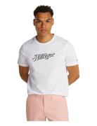 Hilfiger Summer Script Tee Tops T-Kortærmet Skjorte White Tommy Hilfiger