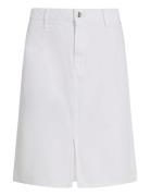 Dnm Knee Straight Skirt Rw White Skirts Knee-length & Midi Skirts White Tommy Hilfiger