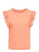 Kogdrea Life S/S Top Jrs Noos Tops T-shirts Sleeveless Coral Kids Only