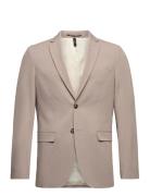 Slhslim-Liam Blz Flex Noos Suits & Blazers Blazers Single Breasted Blazers Beige Selected