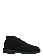 Slhricco Suede Chukka Boot Snørestøvler Black Selected