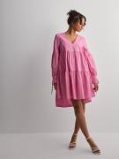 Vero Moda - Langærmede kjoler - Pink Cosmos - Vmcharlotte Fia Ls Dress Wvn Ga - Kjoler - Long sleeved dresses