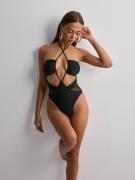 Nelly - Badedragter - Sort - Mesh Mix Swimsuit - Badedragter