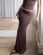 Nelly - Brun - Perfect Low Waist Maxi Skirt