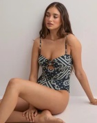 Malina - Mønstret - Mandy bamboo-ring bandeau swimsuit