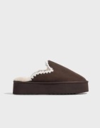 Nelly - Brun - Stitched Slip In Flat