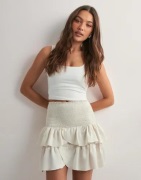 Neo Noir - Hvid - Carin Heavy Sateen Skirt