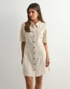 Only - Beige - Onlsilla 2/4 Short Button Dress Cc