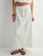 Pieces - Hvid - Pcsalmina Hw Ankle Skirt Wvn