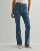 Only - Blå - Onlwauw Hw Pocket Flared Dnm Box