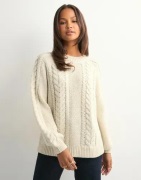 Vero Moda - Hvid - Awtoa Ls O-Neck Knit Noos