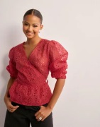 Neo Noir - Rød - Mira Wrap Blouse