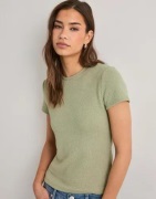 Nelly - Grøn - Knit Slim Tee