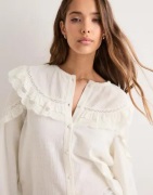 Pieces - Hvid - Pcraline Ls Top Bc
