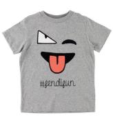 Fendi Kids T-shirt - GrÃ¥meleret m. Ansigt