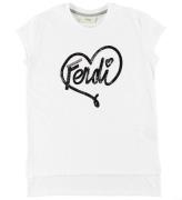 Fendi Kids T-shirt - Hvid m. Pailletter