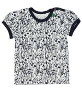 Freds World T-shirt - Creme/Navy m. Blomster
