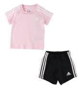 adidas Performance SÃ¦t - T-shirt/Shorts - Coral Pink/Sort