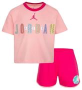 Jordan Sweatshorts/T-shirt - Girls Bff - Rush Pink m. Print