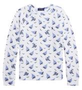 Polo Ralph Lauren Sweatshirt - Classics - Hvid/BlÃ¥ m. Sejlskibe