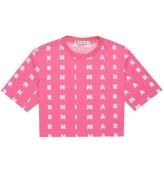 Marni T-Shirt - Cropped - Pink m. Hvid