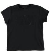 Emporio Armani T-shirt - Navy m. Pailletter